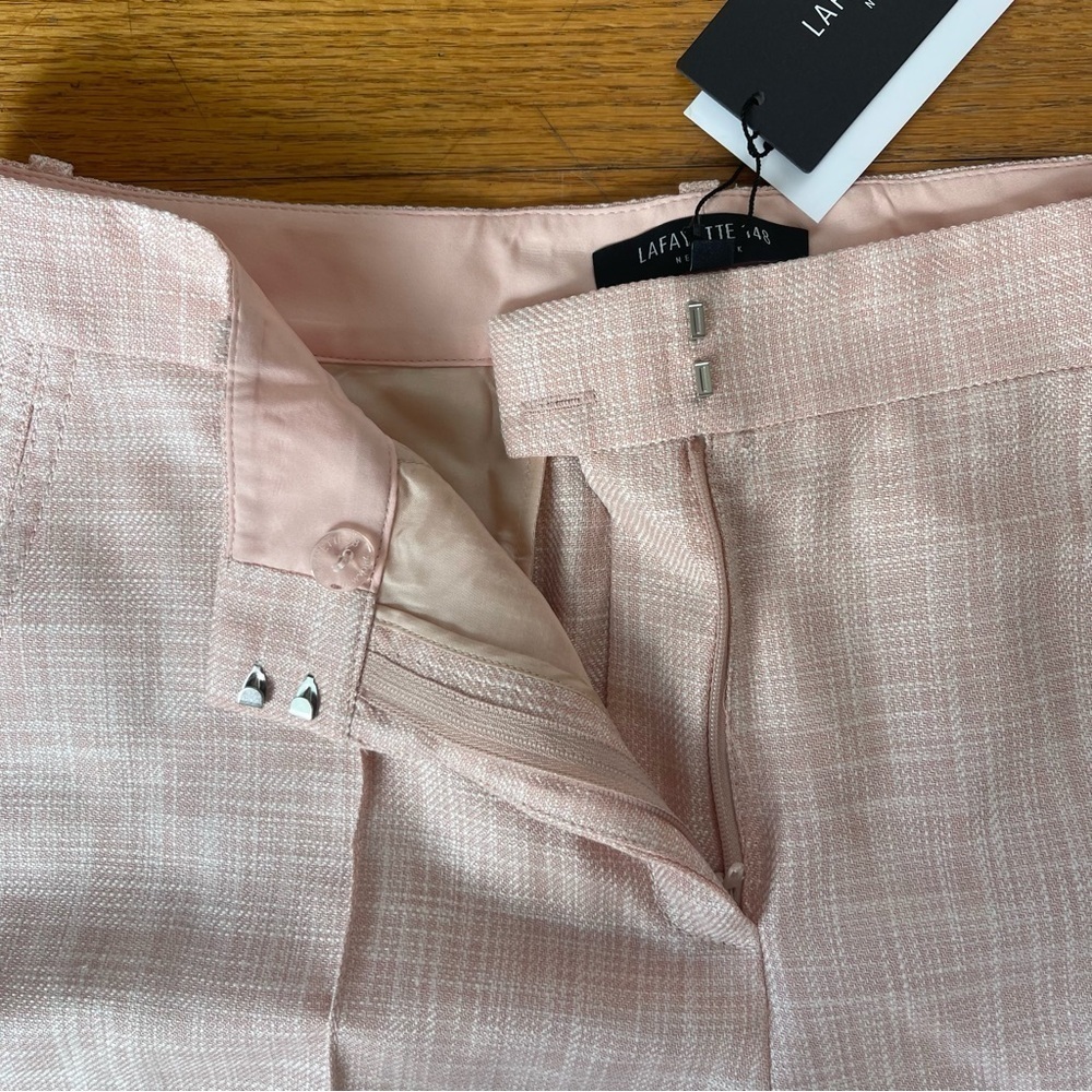 Lafayette 148 Winthrop Wide Leg Cropped Pant Coral Melange MPB59R-1J78 Sz 10 NWT - Picture 3 of 6